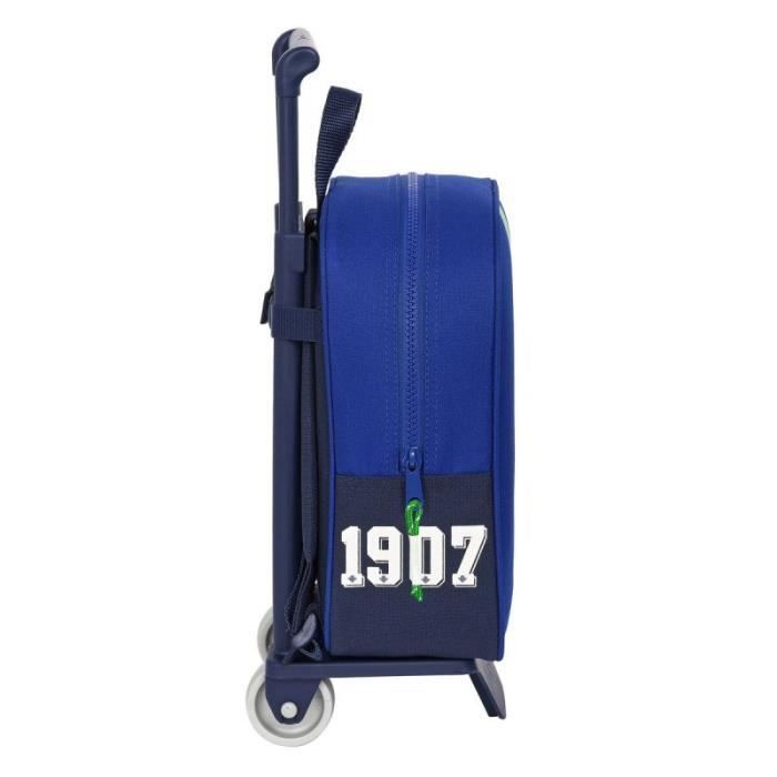 Real Betis Balompié Blue Wheeled Schoolbag (22 x 27 x 10 cm)