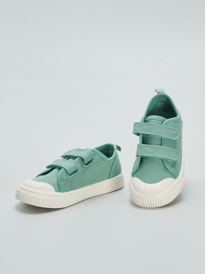 Tênis de cano baixo com fecho de velcro - AZUL