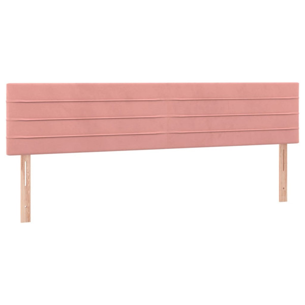 Wezgłowie Różowe 160 x 5 x 78/88 cm Aksamit vidaXL