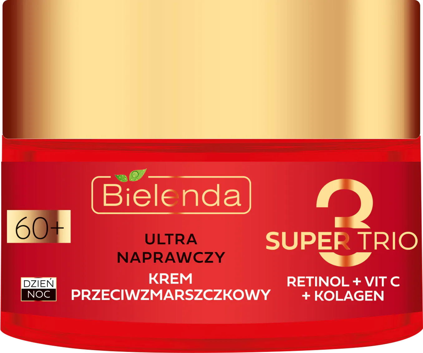 Bielenda Super Trio (Retinol + Vit C + Kolagen) Krem przeciwzmarszczkowy 60+ dzień/noc
