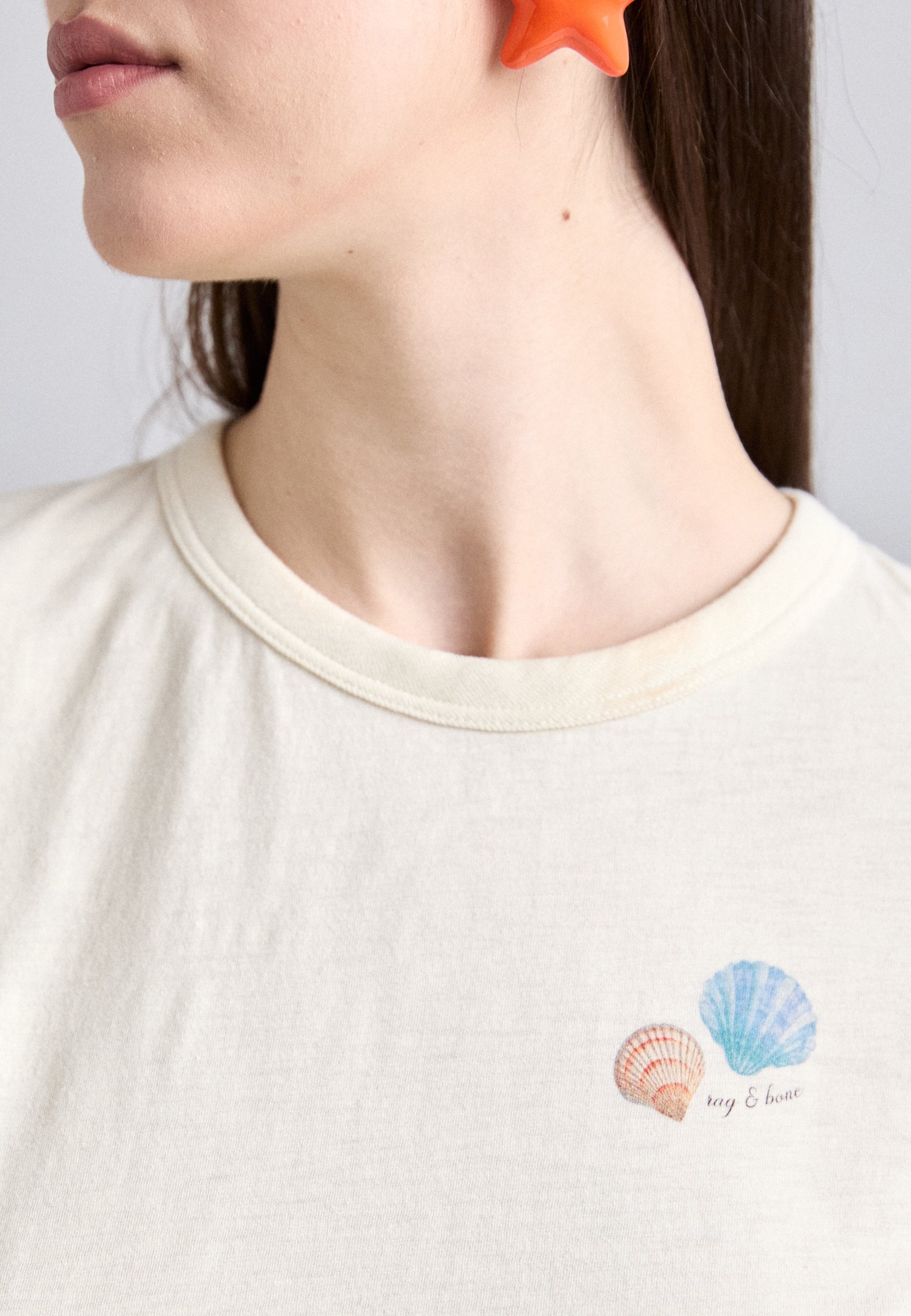 T-shirt imprimé rag & bone SEASHELL - blanc cassé