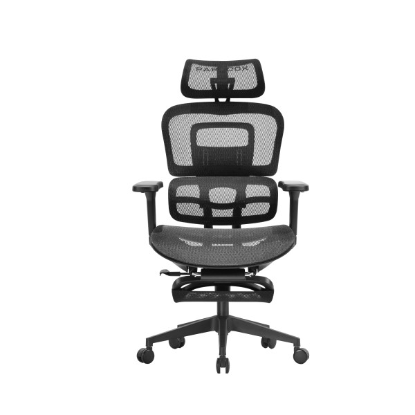 Krzesło ergonomiczne Paradox Ergo One Black Mesh z regulowanym zagłówkiem