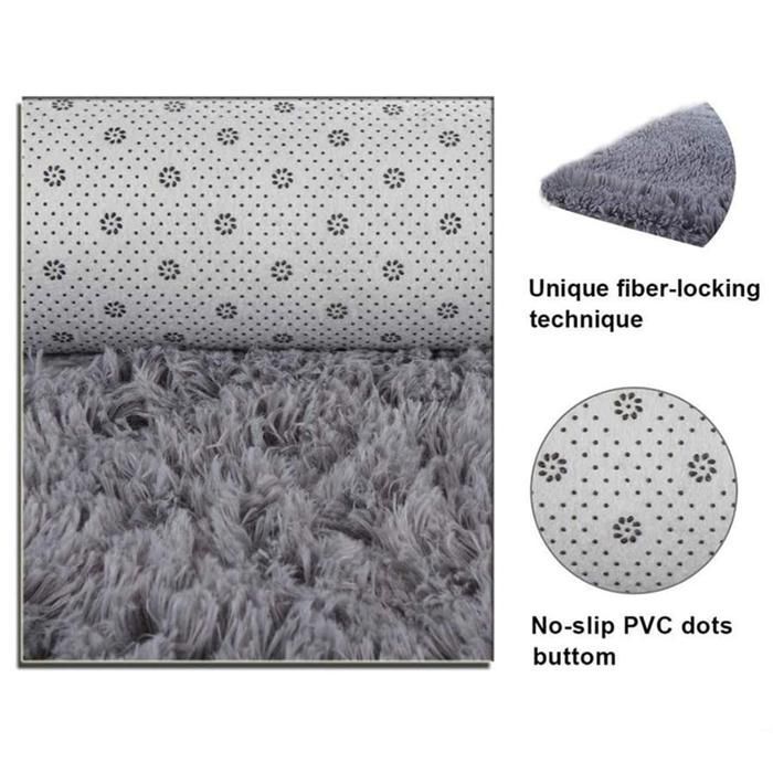 Alfombra de pelo largo para salón - Suave y mullida - Moderna para cualquier habitación
