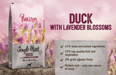 Purizon Single Meat Adult Dog – Ente mit Apfel- und Lavendelblüten