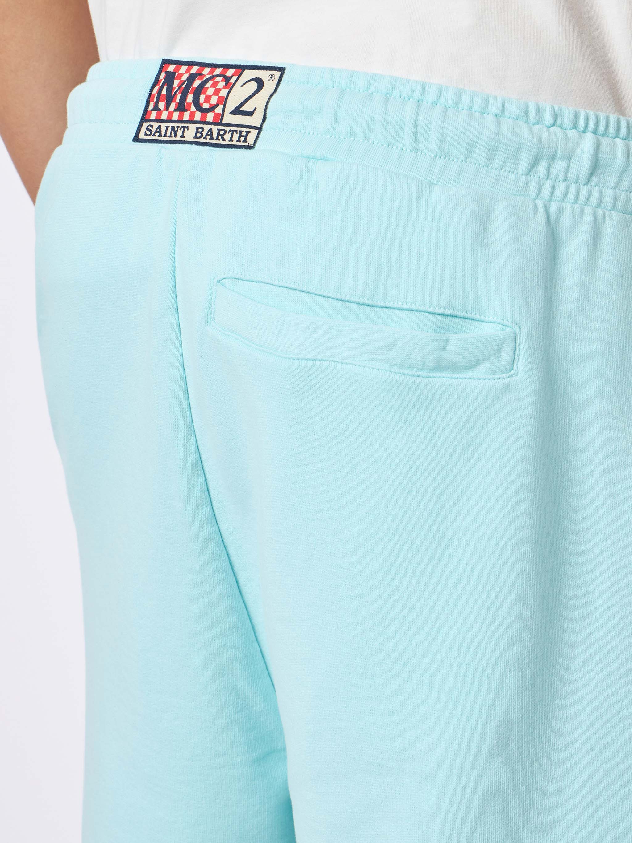 Heren Bermudashorts van aquagroen katoen