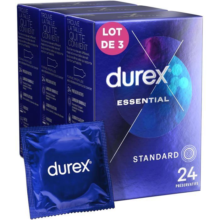 Lot de 3 Préservatifs Essential - 24 Préservatifs