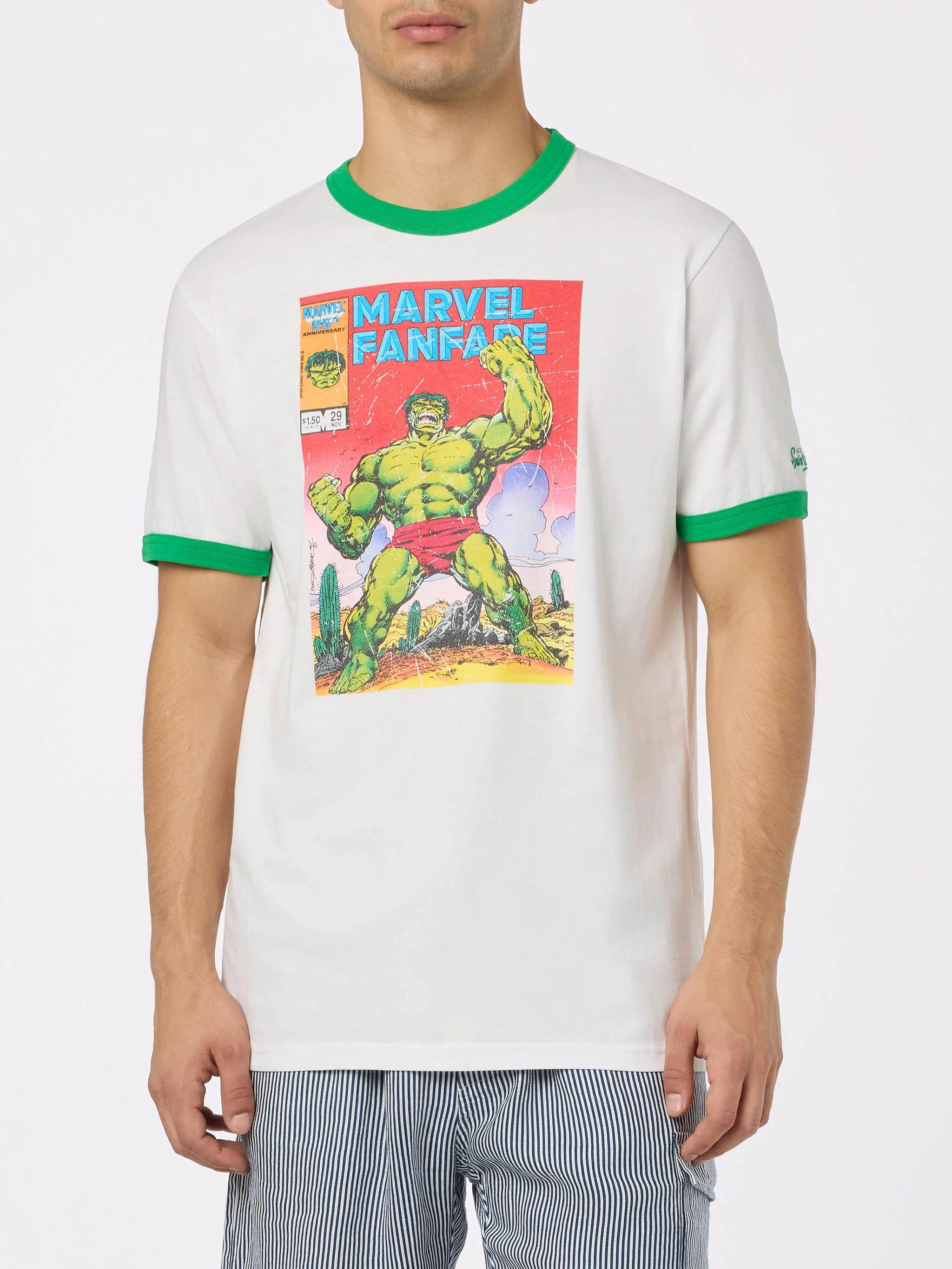 Heren katoenen T-shirt met Hulk-print | MARVEL SPECIALE EDITIE
