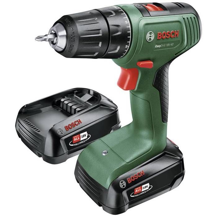 Taladro atornillador inalámbrico EasyDrill 18V-40 (2 x 2.0Ah) + AL18V-20 en maletín de transporte