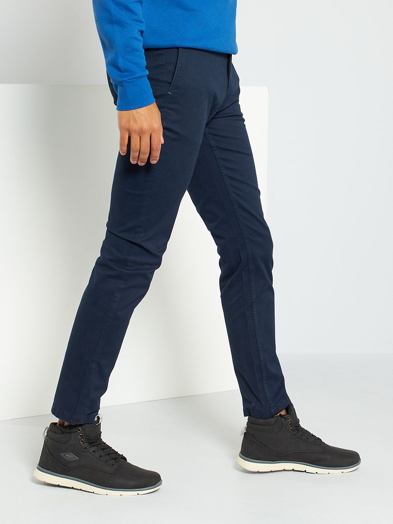 Slim fit chino broek maat L30 - blauw