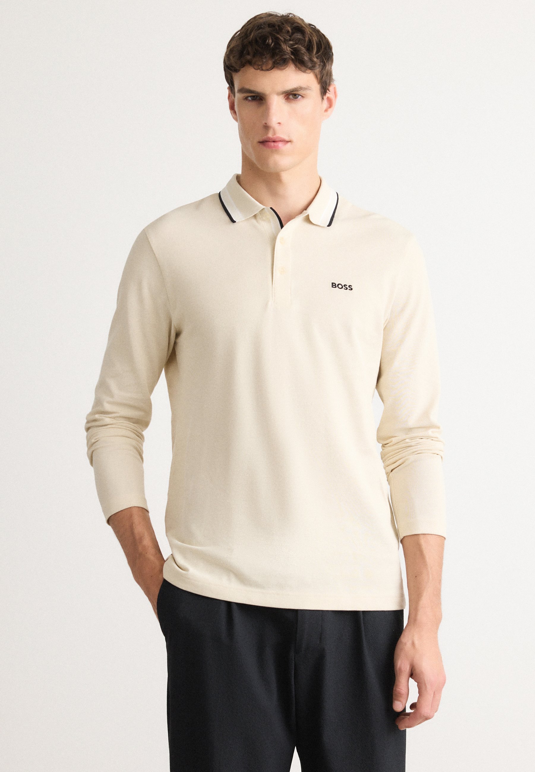 BOSS PLISY - Polo - blanc ouvert