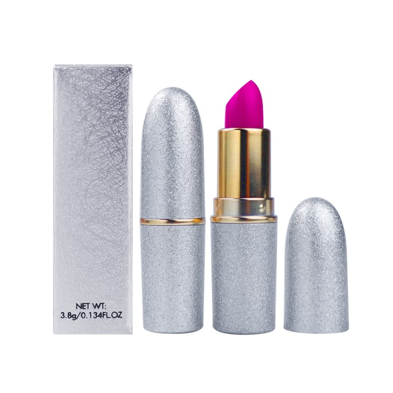 Lápiz labial terciopelo mate con etiqueta privada, a prueba de agua, de larga duración, maquillaje labial, hidratante, pigmento, maquillaje labial, cosmético en forma de bala
