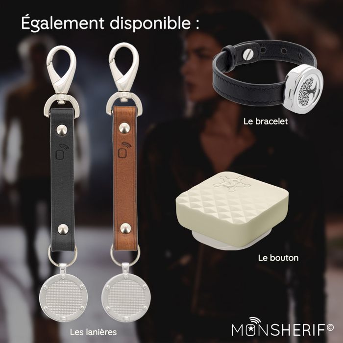 Bouton d'alerte + pendentif : Protection discrète – App gratuite, sans abo