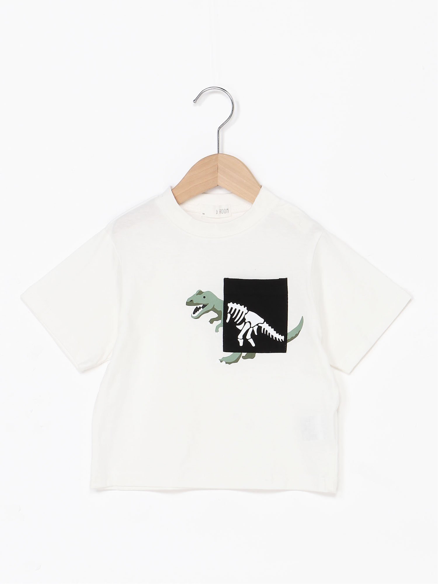 T-shirt à manches courtes avec poche en os de dinosaure