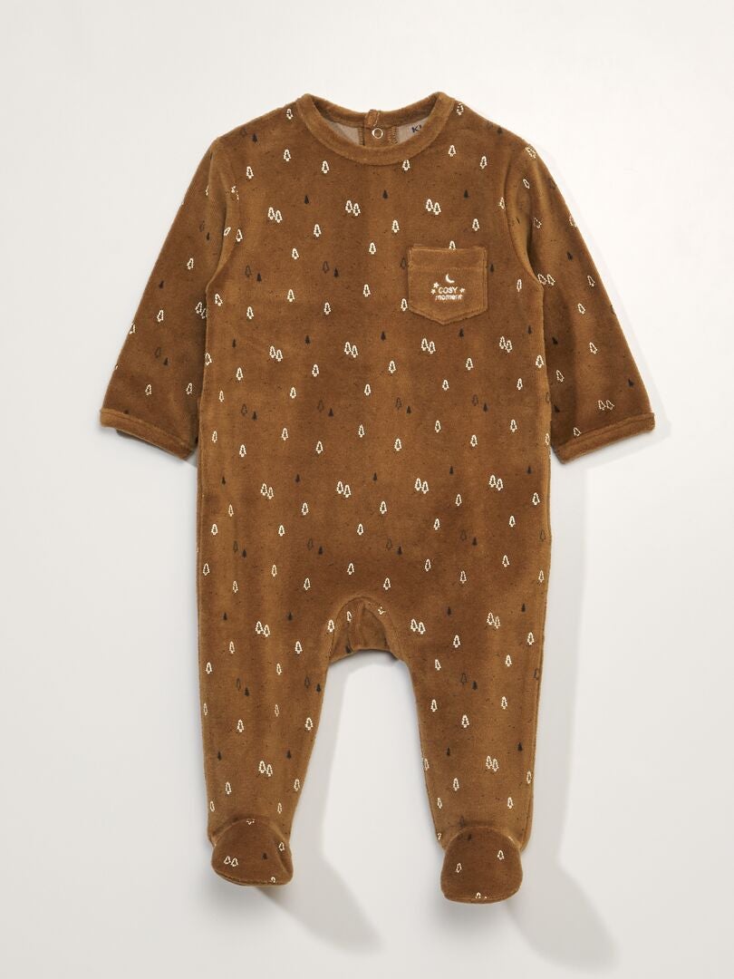 Fluwelen romper - BRUIN