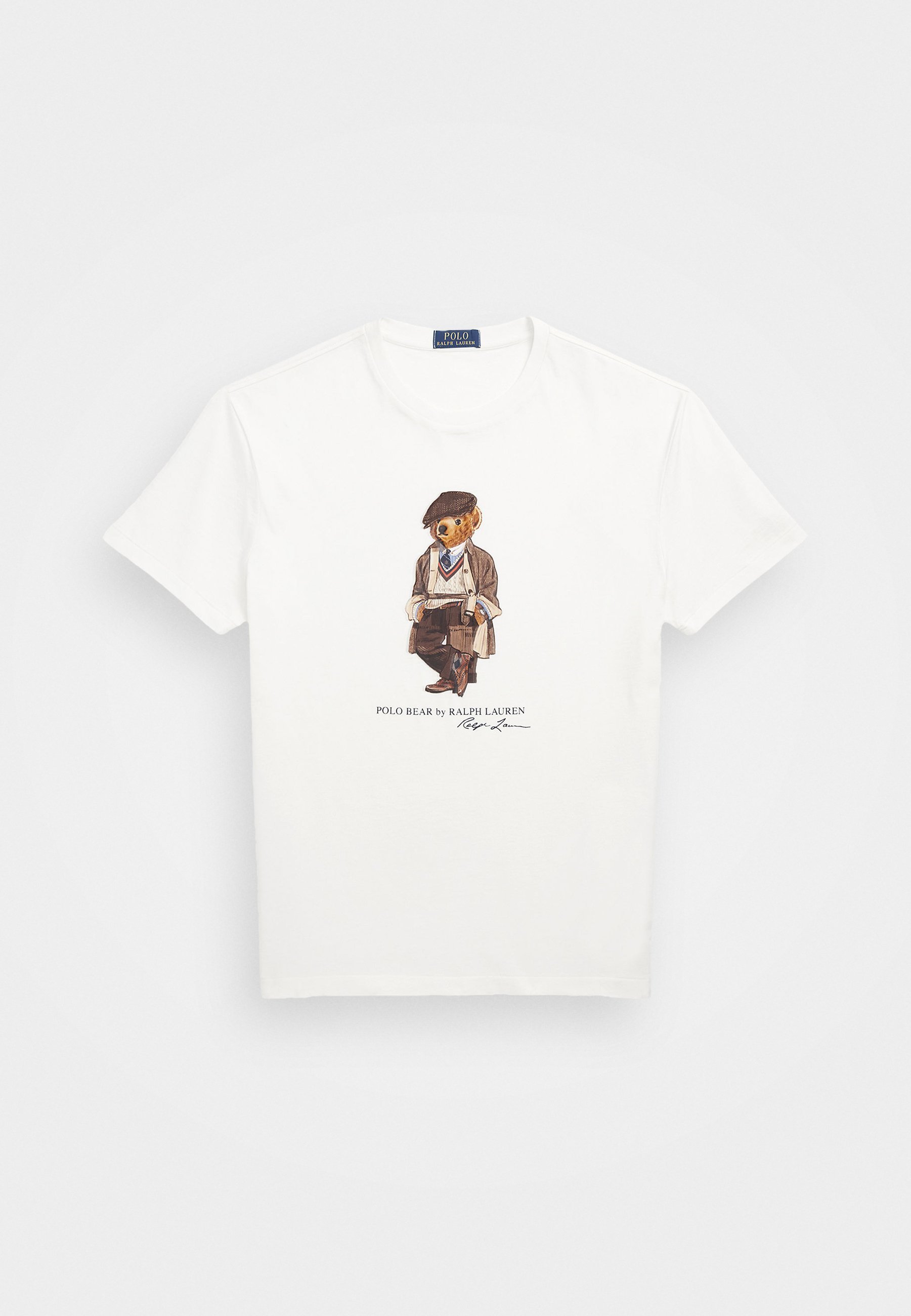 T-shirt Polo Ralph Lauren CUSTOM SLIM FIT POLO BEAR JERSEY - T-shirt stampata - bianca