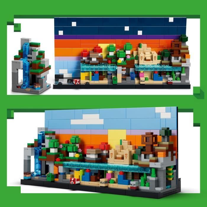LEGO Minecraft 21589 Mini Biomi - Giocattolo da costruzione per ragazzi e ragazze dai 12 anni in su