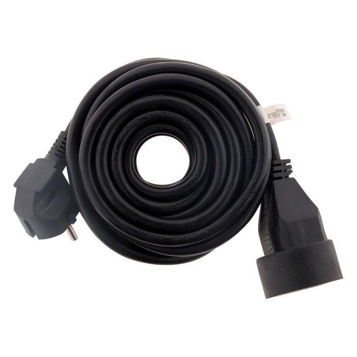 Cable de extensión 16A HO5VV-F 3G1.5mm² - Negro 5m - Zenitech