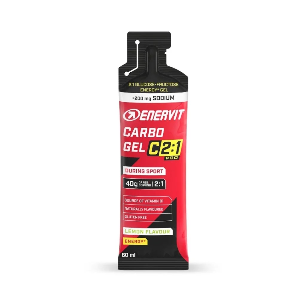 ENERVIT Enervit C2 1 Pro Carbo Gel Zitrone mit Natrium 60 ml glutenfrei