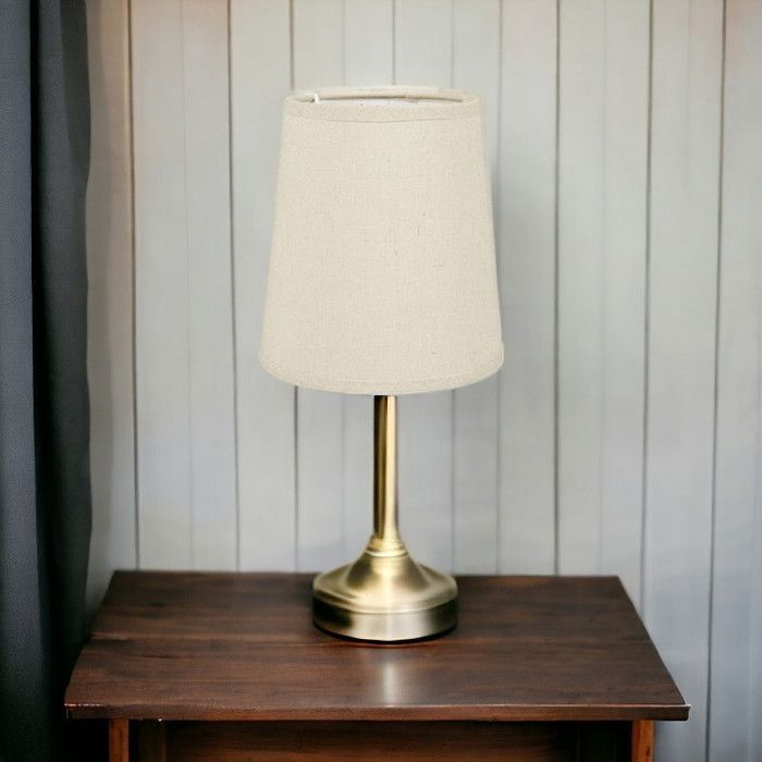 Lampenkap - Kegelvormig - Linnen/Beige - Voor lamp - 15x15x16cm - E14 fitting