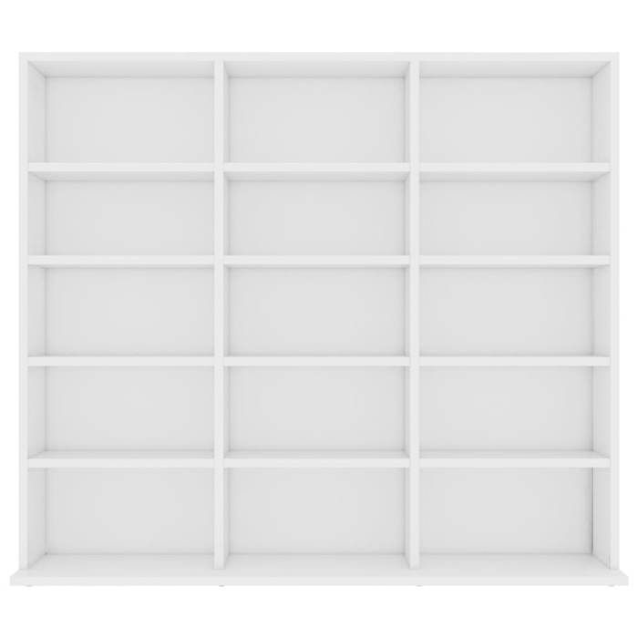 CLOUD Armoire à CD Armoire de rangement - bibliothèque Blanc 102x23x89,5 cm Bois d’ingénierie CHYNEW1648842