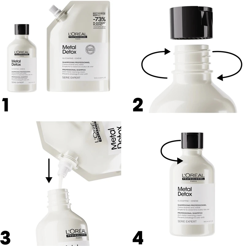 L'Oréal Professionnel Serie Expert Metal Detox ērts iepakojums bojātiem matiem