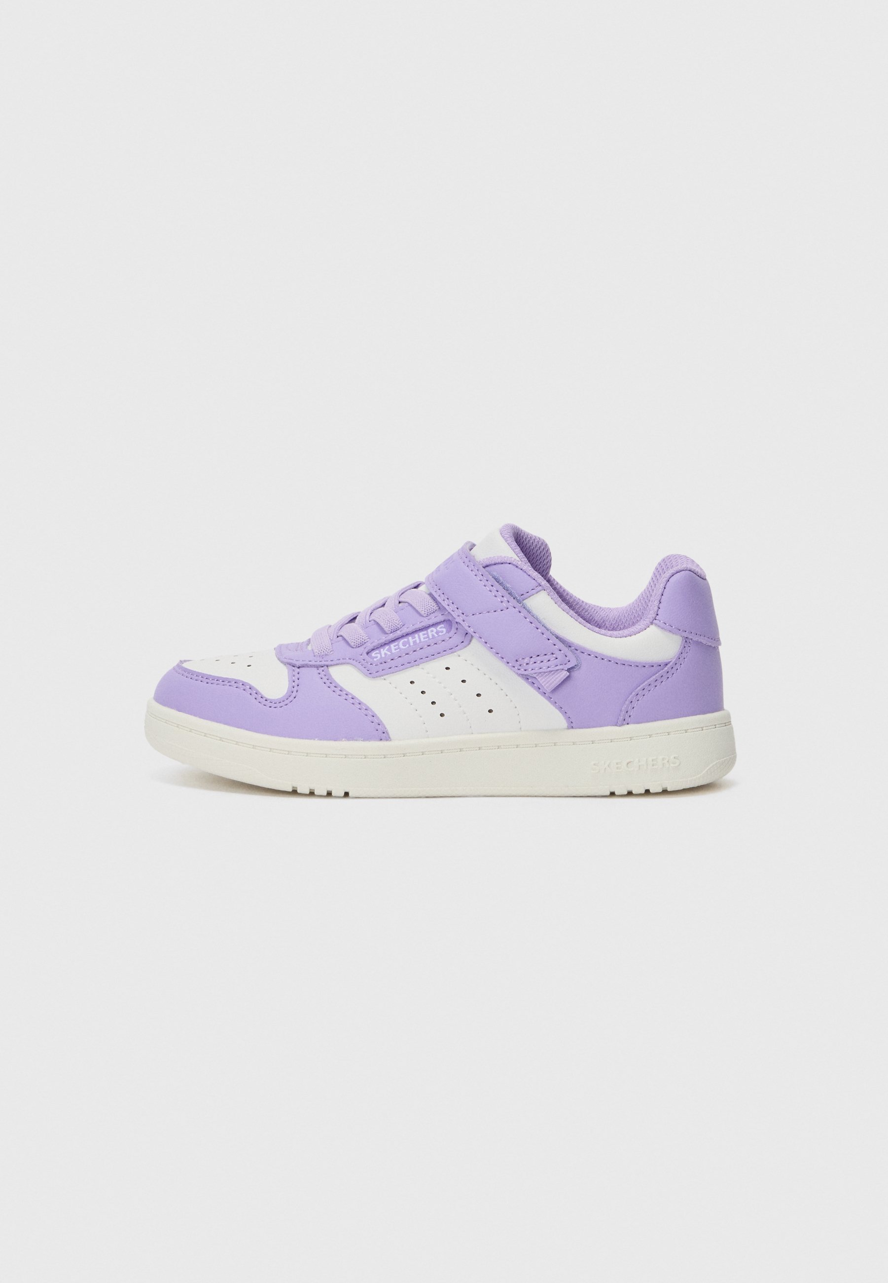Skechers QUICK STREET - Sneaker - weiß, Synthetik/lavendelfarbener Besatz