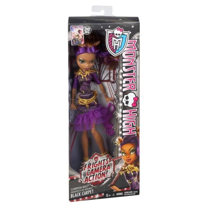 MONSTER HIGH Clawdeen Wolf Tapete Preto