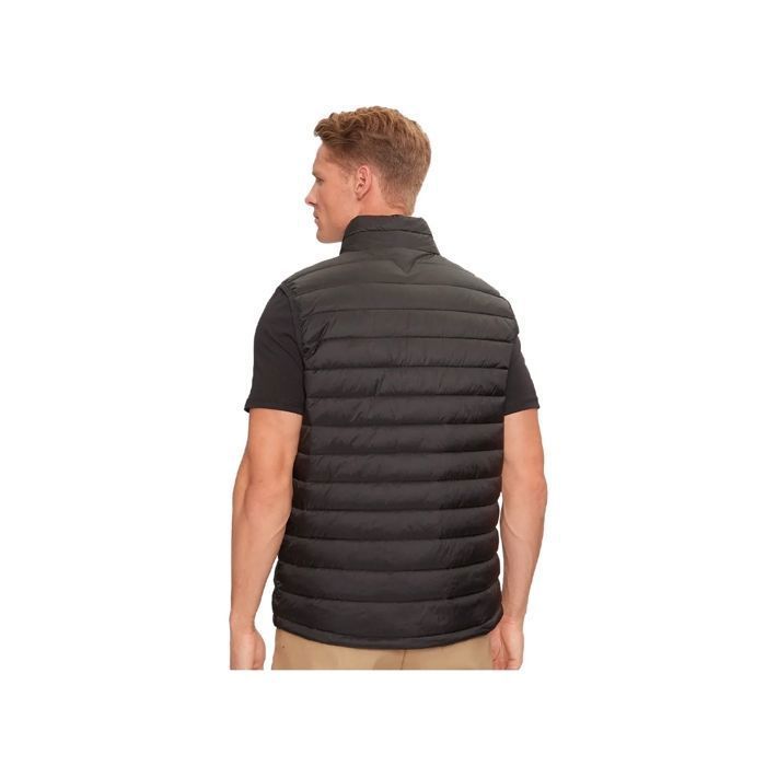 Guess Men's Mini Triangle Sleeveless Puffer Jacket, Black Polyester