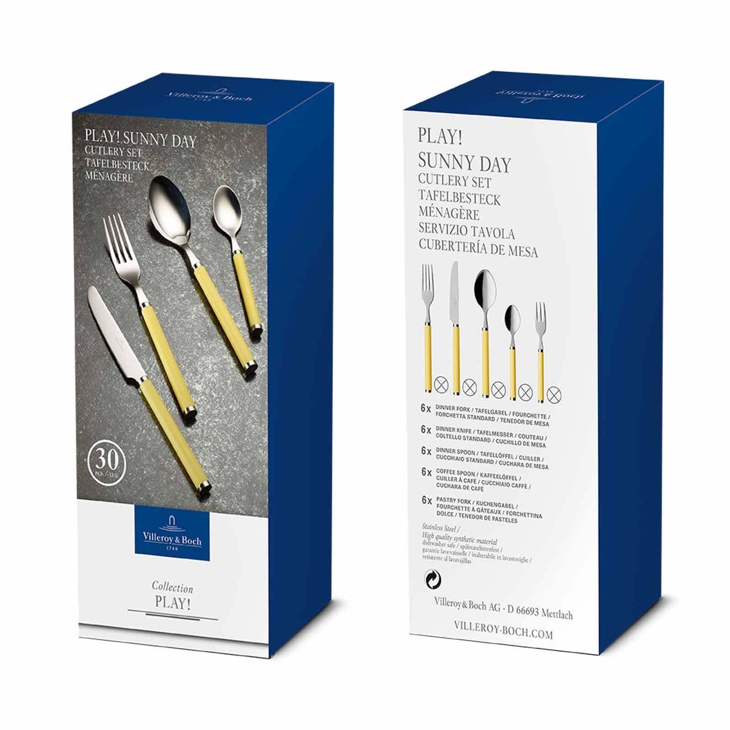 Villeroy & Boch galda piederumu komplekts, galda piederumu maciņš, 30 daļas, Play! Sunny Day – 1 daļa