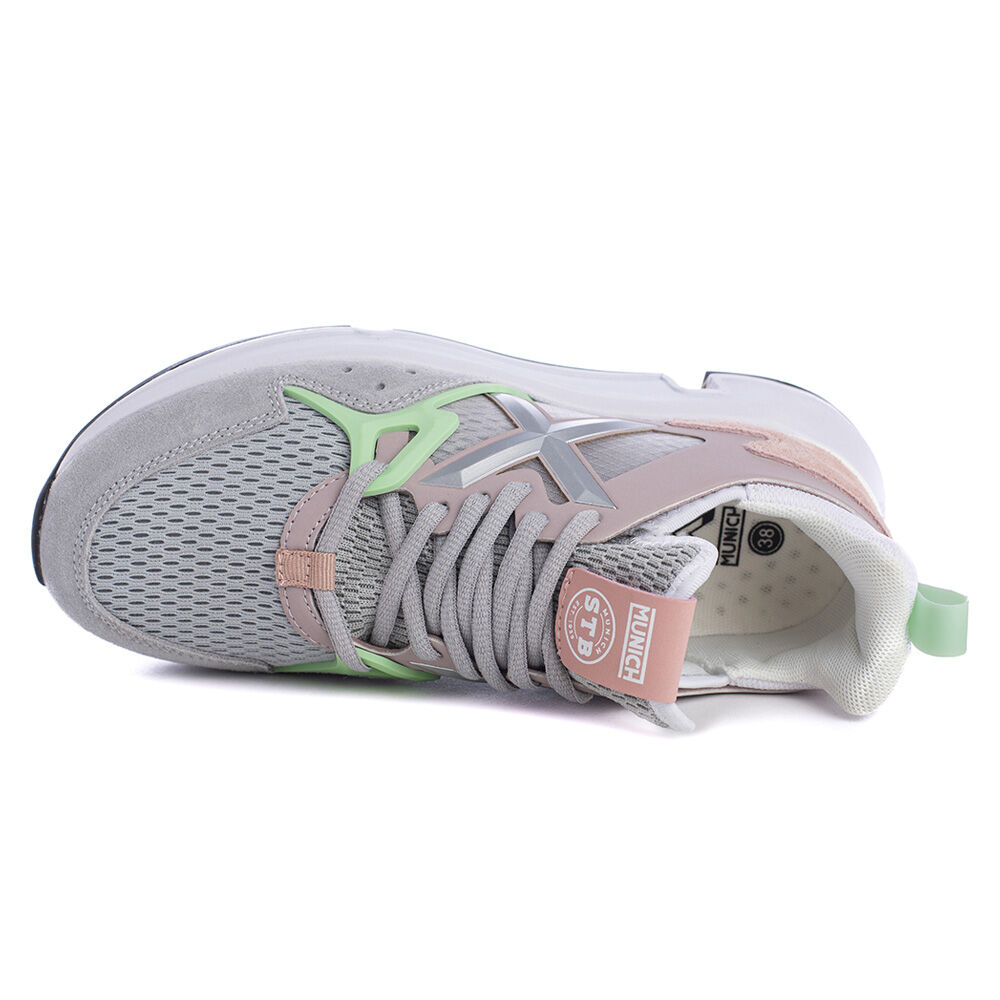 Tênis Feminino Munich Clik 4172028 Cinza/Rosa