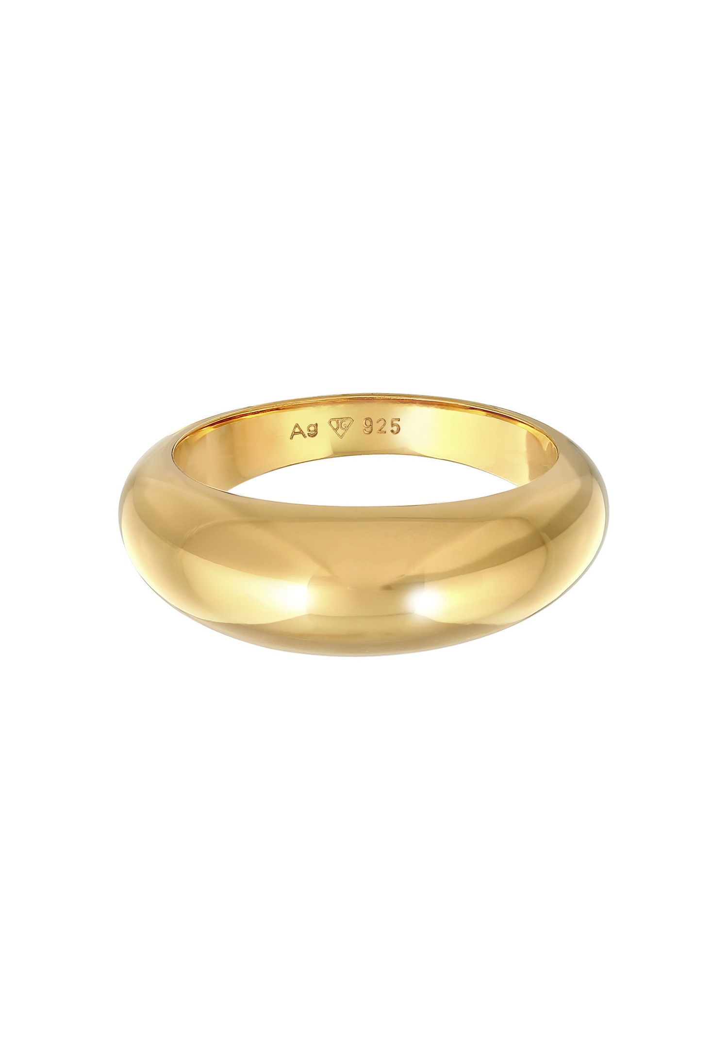 Elli PREMIUM Elli PREMIUM Bague Femmes Bande Chunky Intemporelle en argent sterling 925 rhodié
