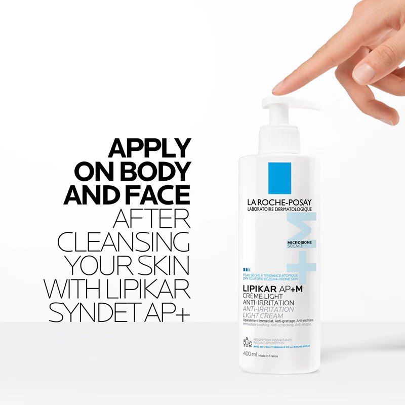 La Roche-Posay Lipikar AP+M Light Cream – lipidauffüllende Creme für trockene und atopische Haut