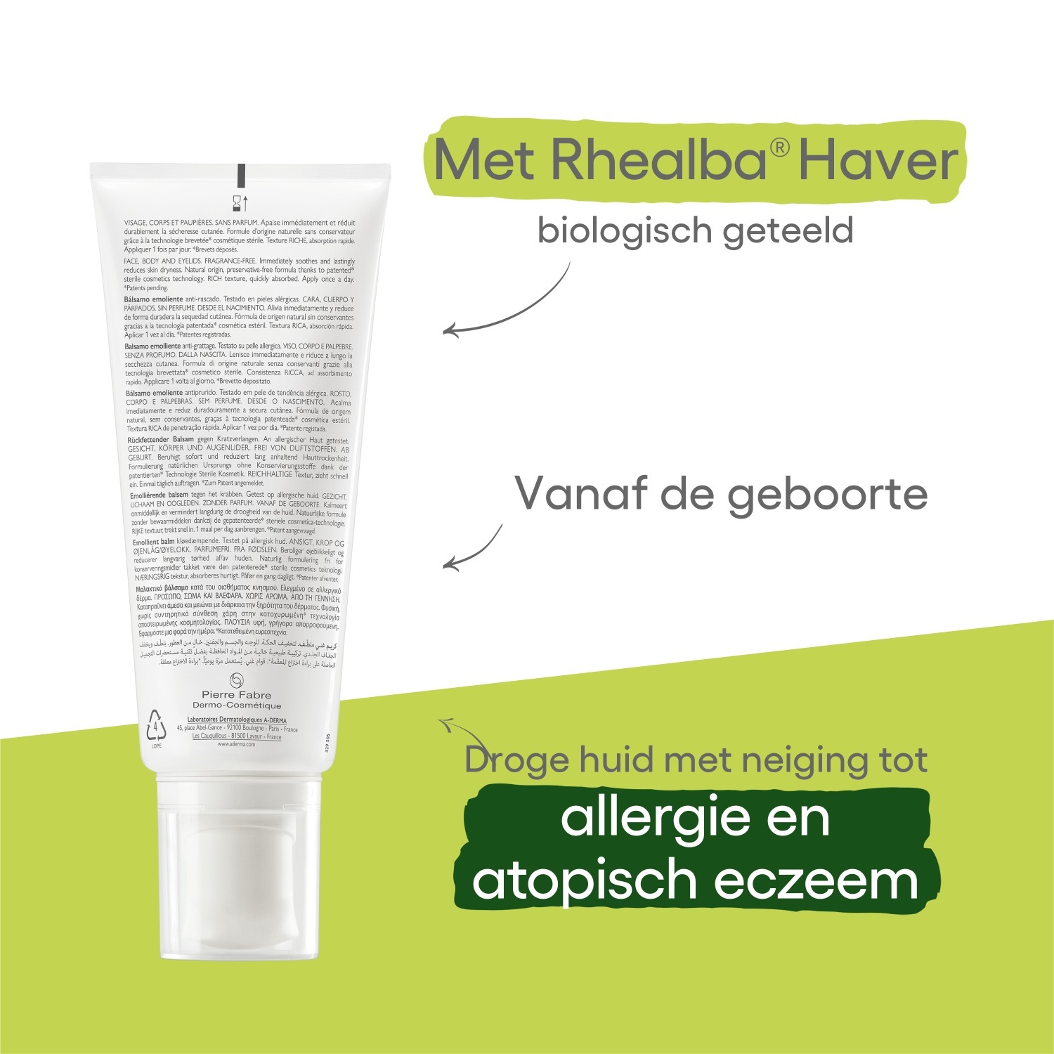 A-DERMA Balm Exomega Allergo minkštinamasis balzamas - 200 ml
