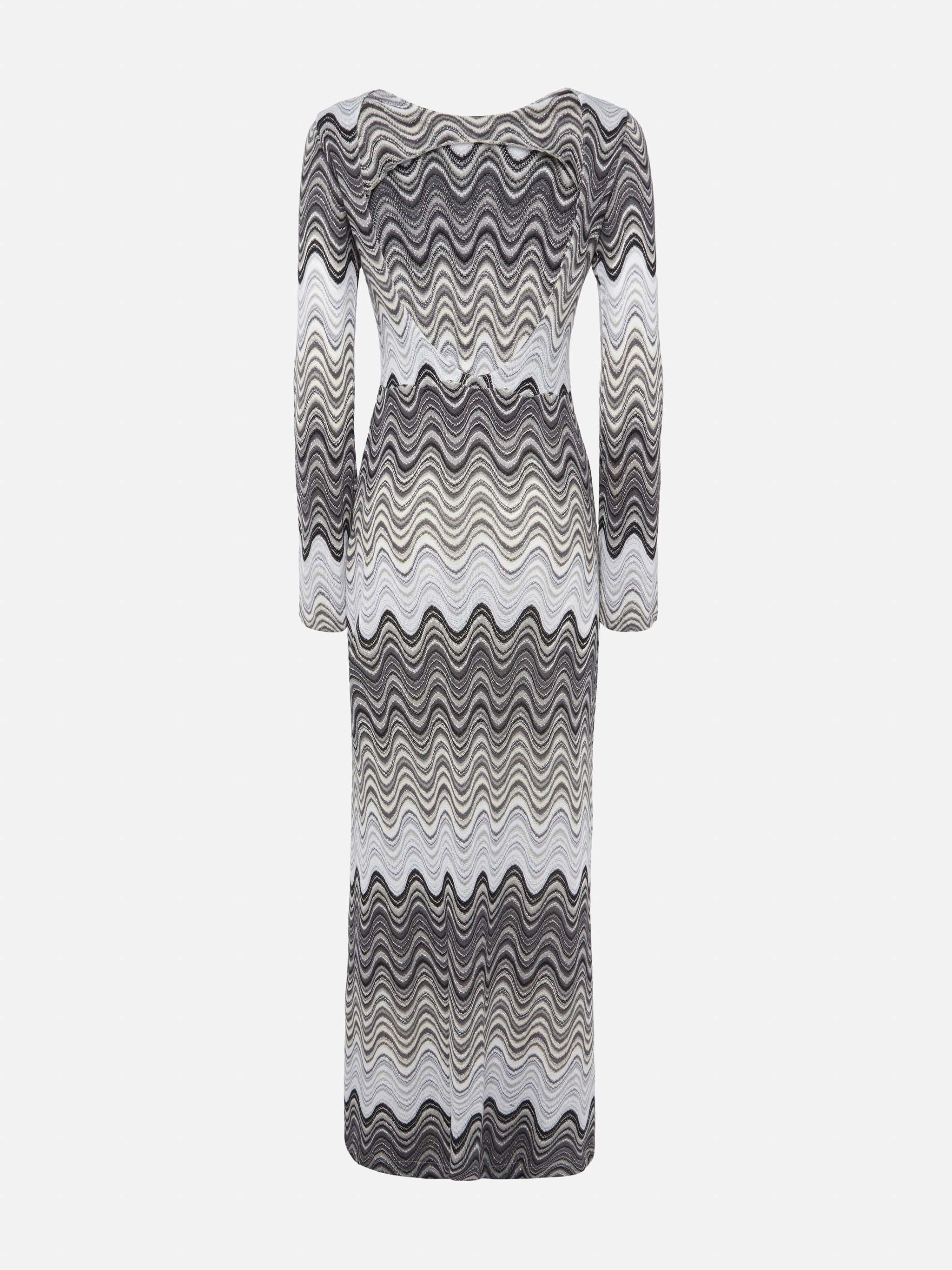 Venus raschel gebreide maxi-jurk