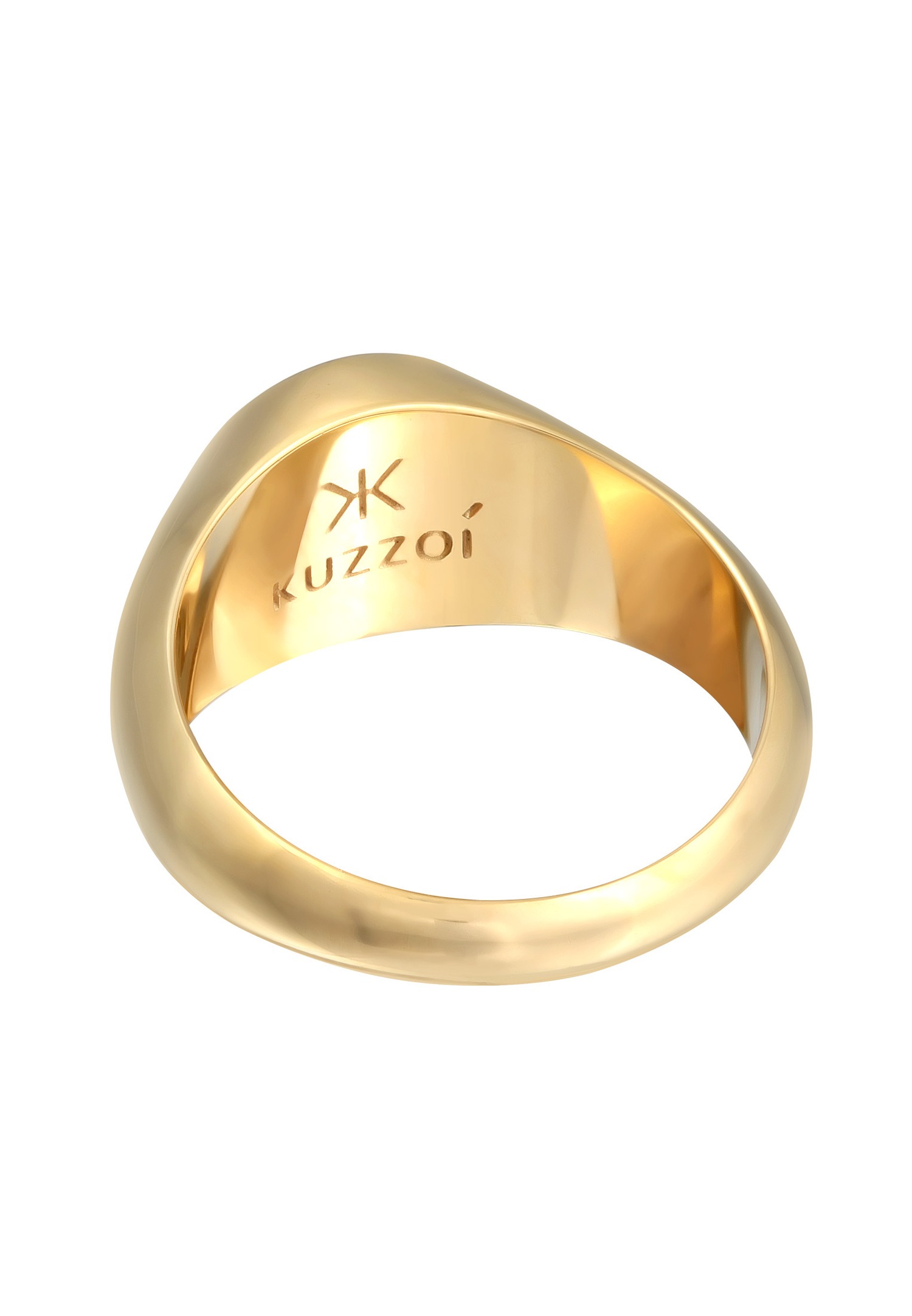 KUZZOI Hommes Sceau avec Smiling Face et Émail noir en Argent Sterling 925