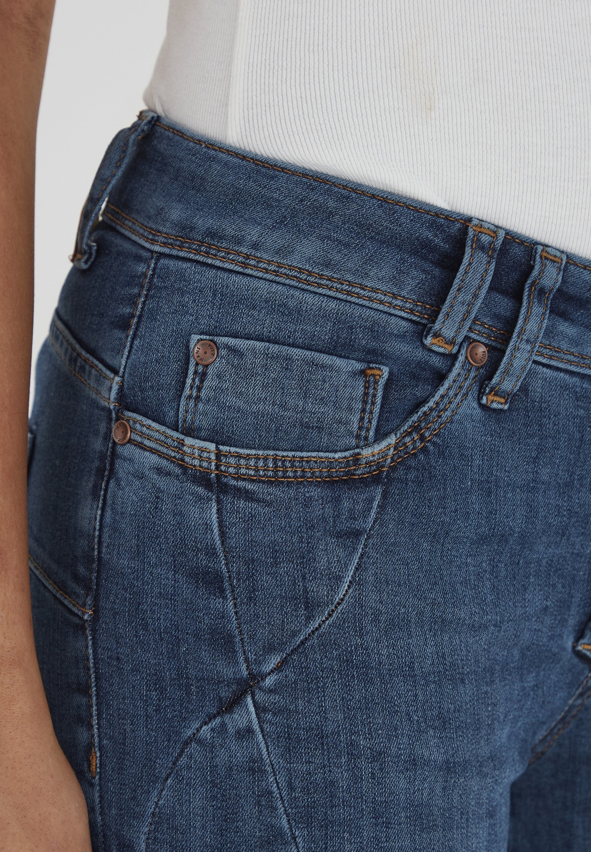 PULZ PZROSITA - Jean coupe skinny - denim bleu moyen