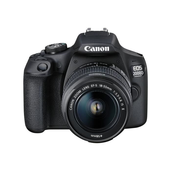 Canon EOS 2000D Digital SLR Camera 24.1 MP APS-C 1080p - 30 fps 3x optical zoom EF-S 18-55 mm IS II lens…