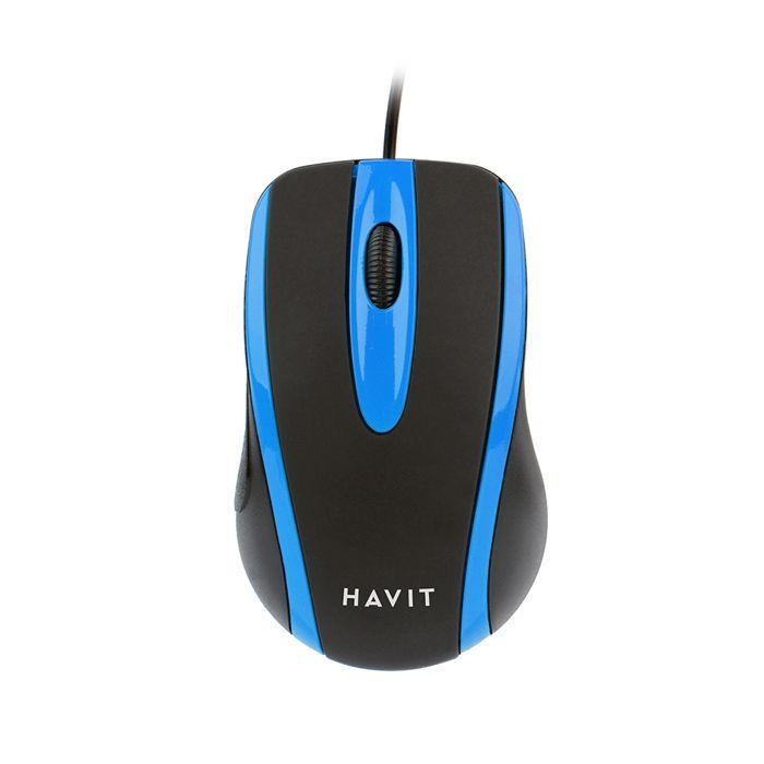 Mouse per computer - HAVIT - MS753 - 1000 DPI - Ergonomico - Simmetrico - Nero/Blu