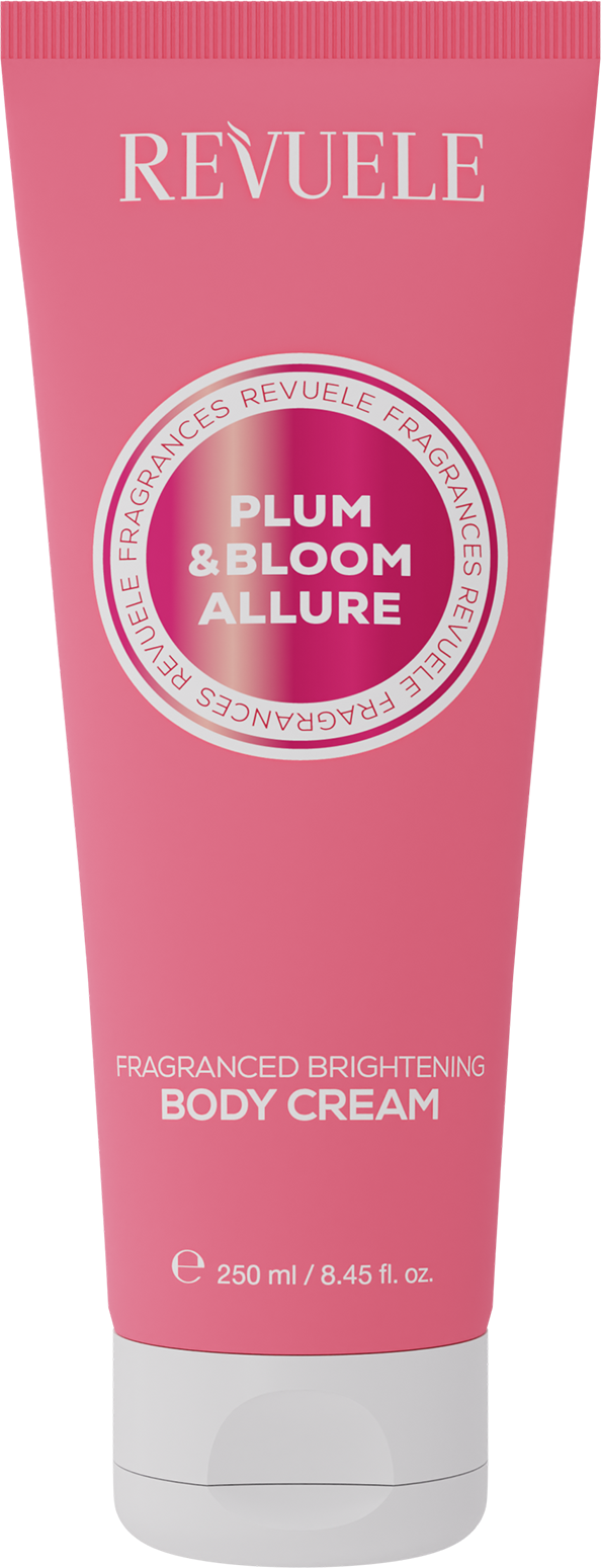 Plum & Bloom Allure rozjasňujúci parfumovaný telový krém Hydratačné telové krémy