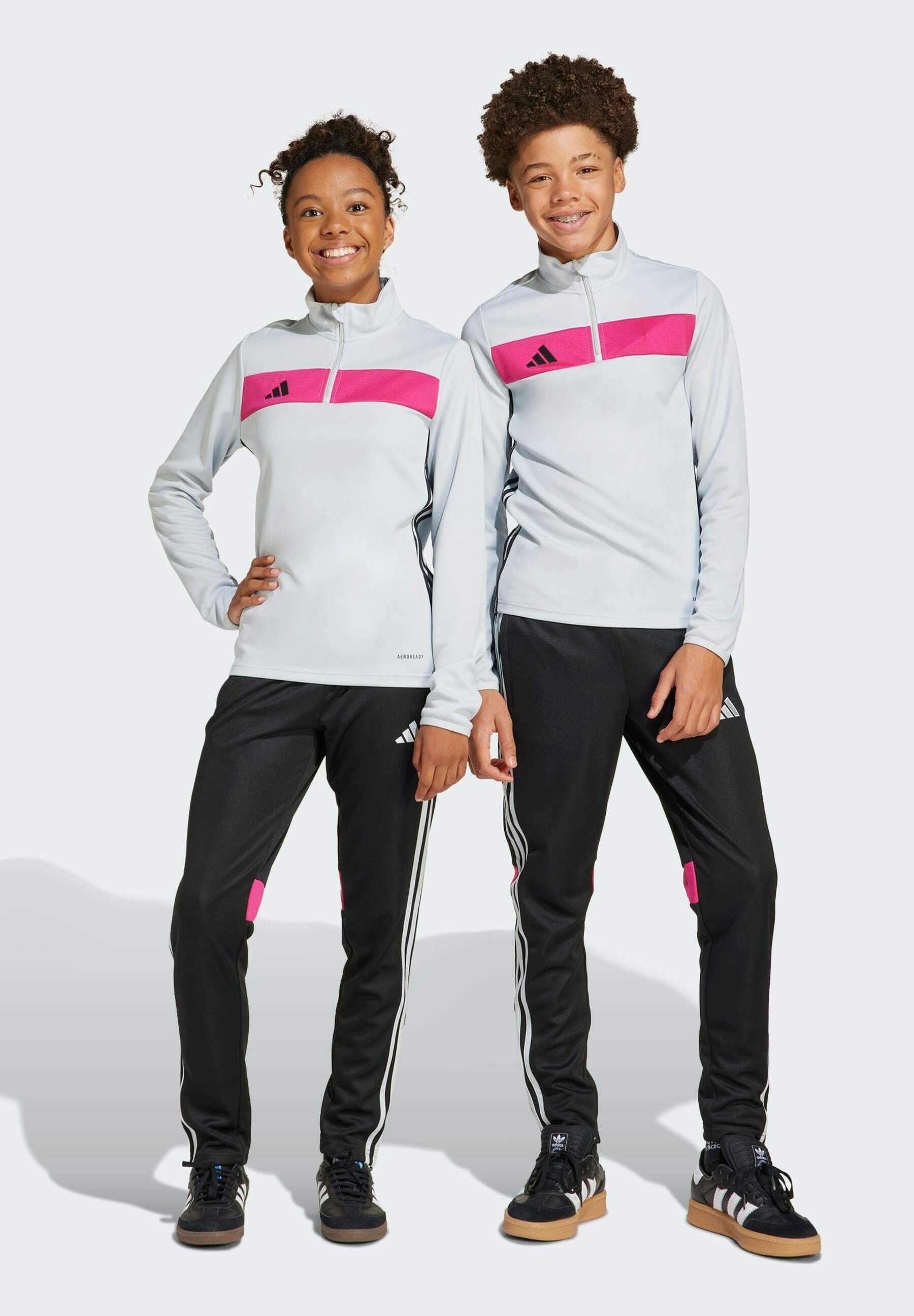 adidas Performance trainingsbroek - zwart, transparant grijs, echt magenta
