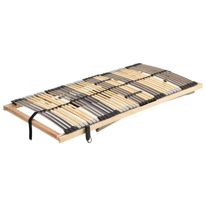 Base de cama eléctrica de láminas - vidaXL - 7 zonas - 80x200 cm - Regulable - Antracita