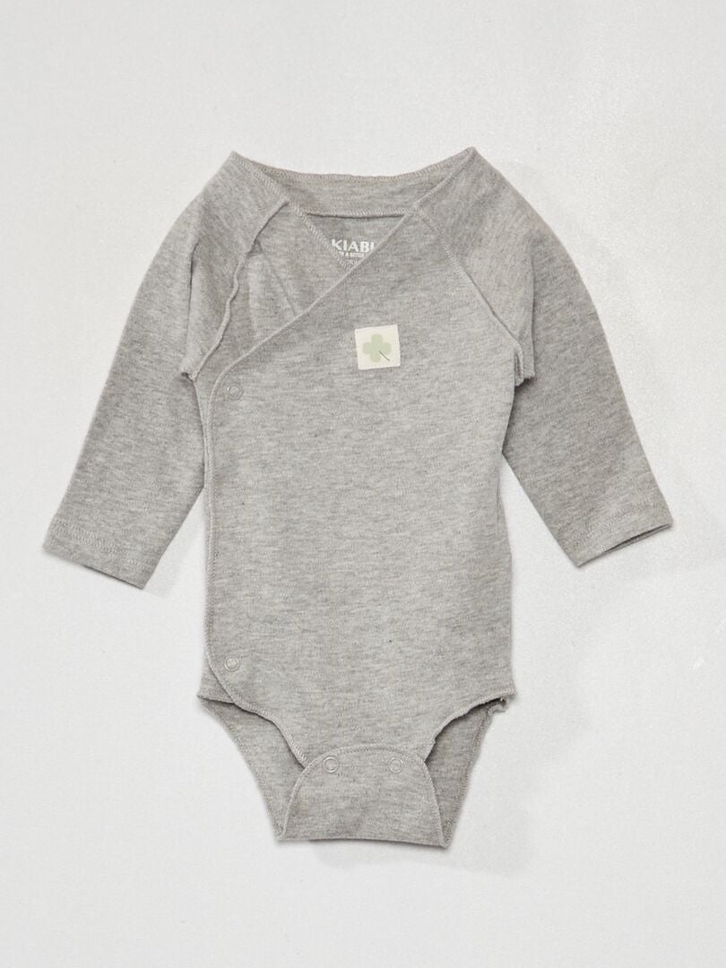 3-delige set bestaande uit bodysuit + legging + hoed - GRIJS