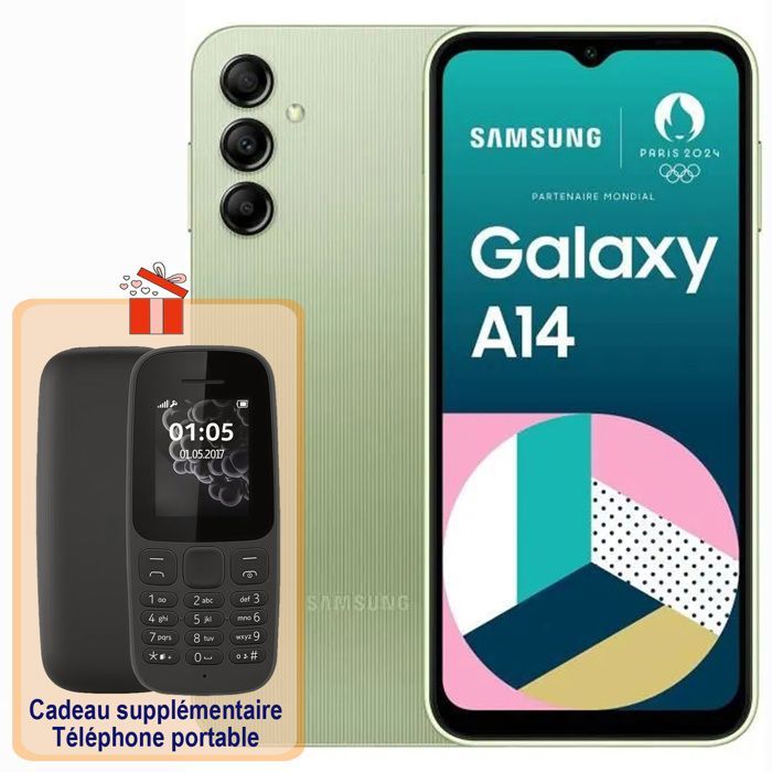 Samsung Galaxy A14 4G Smartphone 64 Go Vert