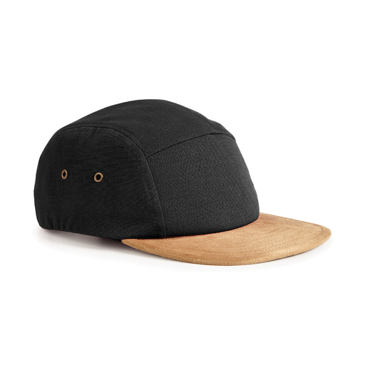  Gorra Plana Con Visera De Piel De Ante 5 Paneles Beechfield