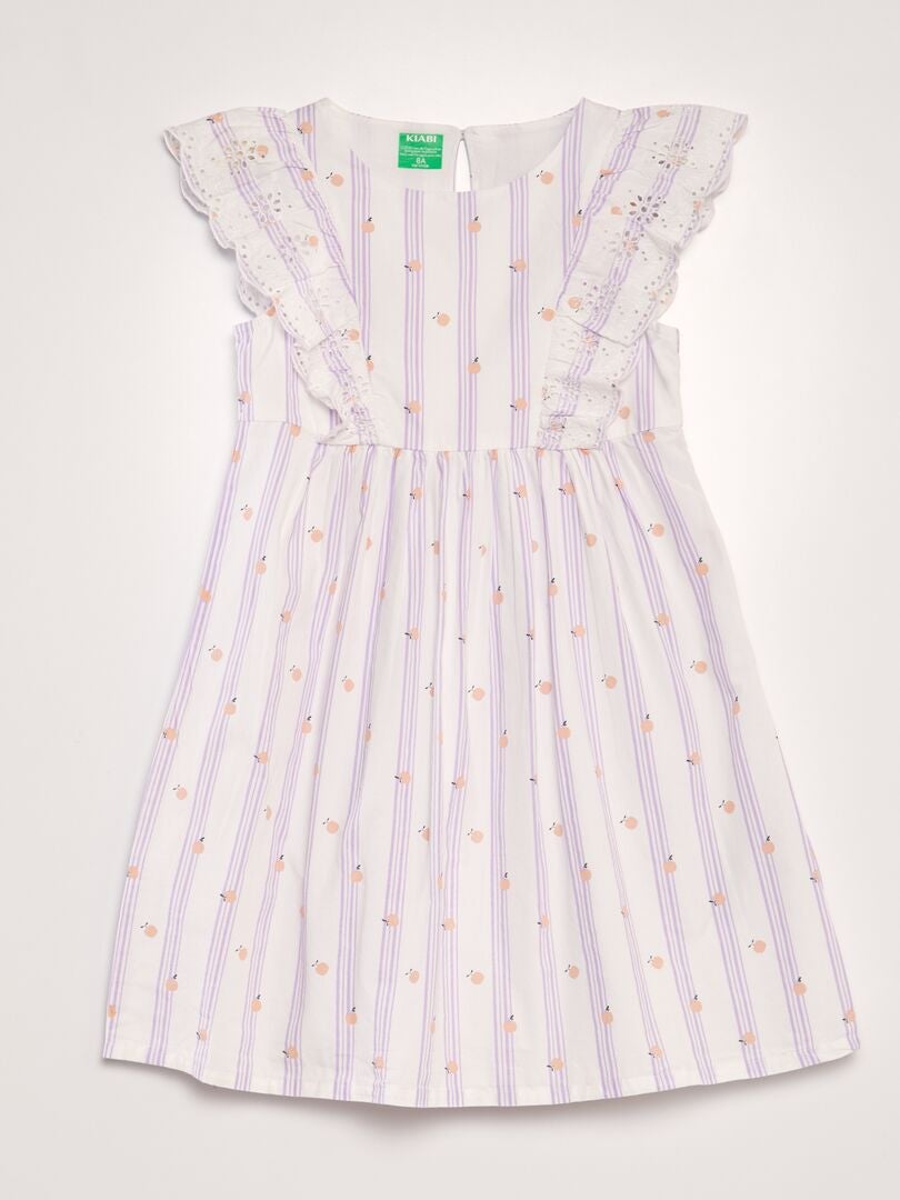 Vestido con volantes - MORADO
