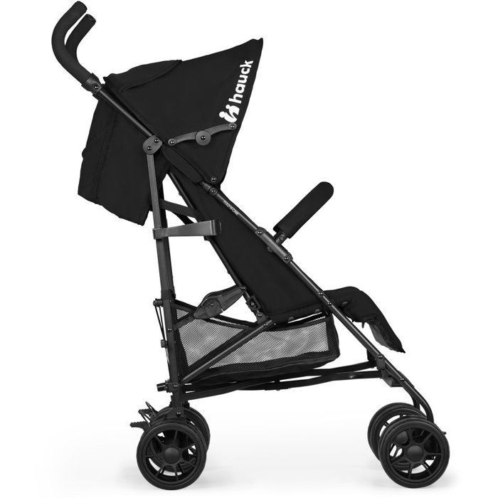 HAUCK - Kinderwagen - Faltbar und pflegeleicht - 4 Räder - Schwarz