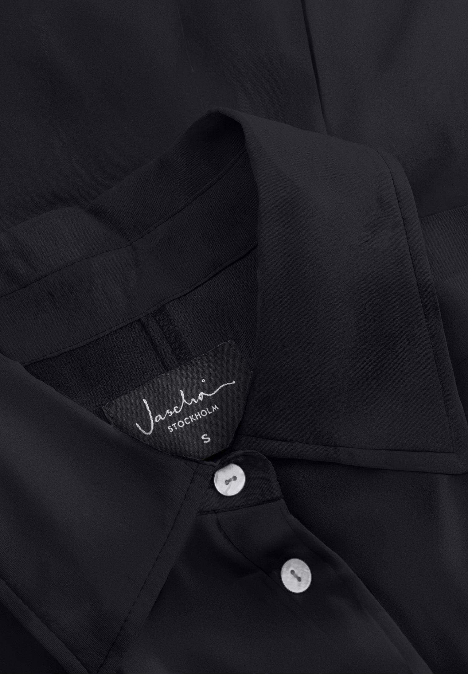 Jascha Stockholm NIEUWE BREDE KNOPEN - Blouse met knoopsluiting - zwart