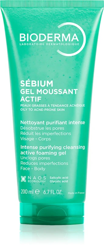 Bioderma Sébium Gel Moussant Actif dziļi attīrošs gels taukainai un problemātiskai ādai