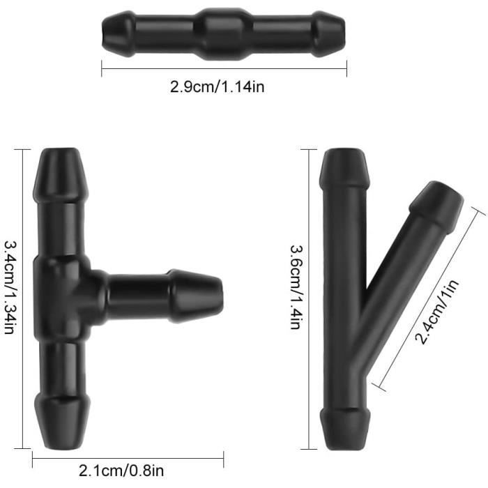 Kit de manguera para limpiaparabrisas, manguera universal de 6 metros para líquido limpiaparabrisas con 18 conectores y manguera rociadora.