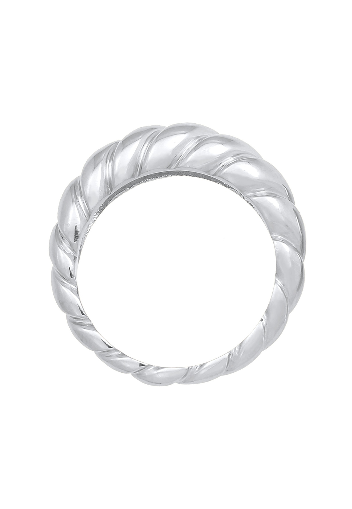 Elli Anneau pour femme Twisted Basic Trend Chunky Blogger en argent sterling 925 plaqué or